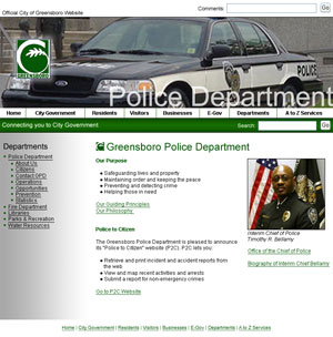 Template D: Departments Subpage